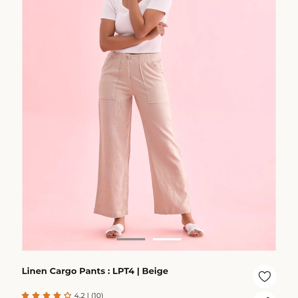 Elegant Beige Wide Leg Linen Pants